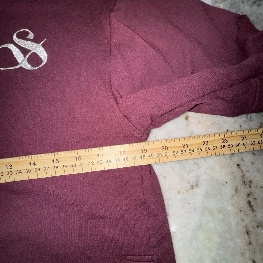 Scotch & Soda Burgundy Maroon Sweatshirt Crewneck Embroidered Size Small - Picture 3 of 8